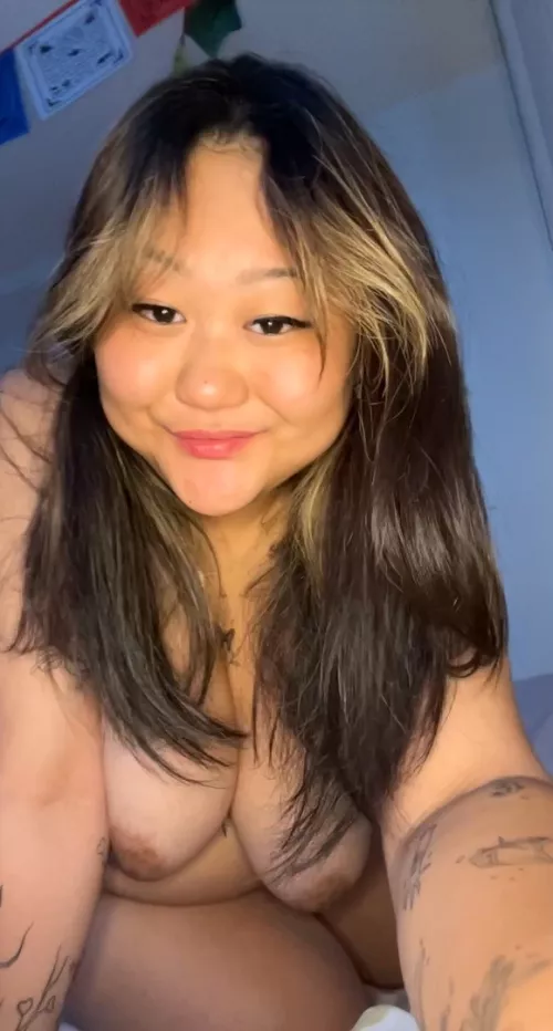 Fully naked while feeling cute so I captured the moment