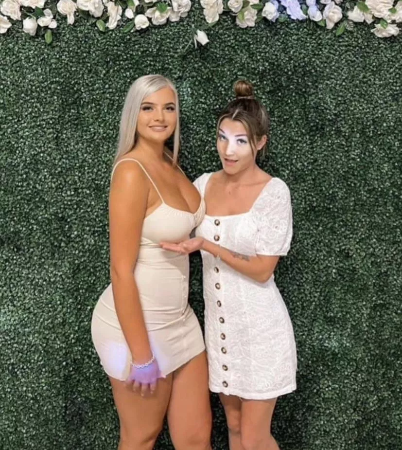 Her only role is to prop up her friends massive breast