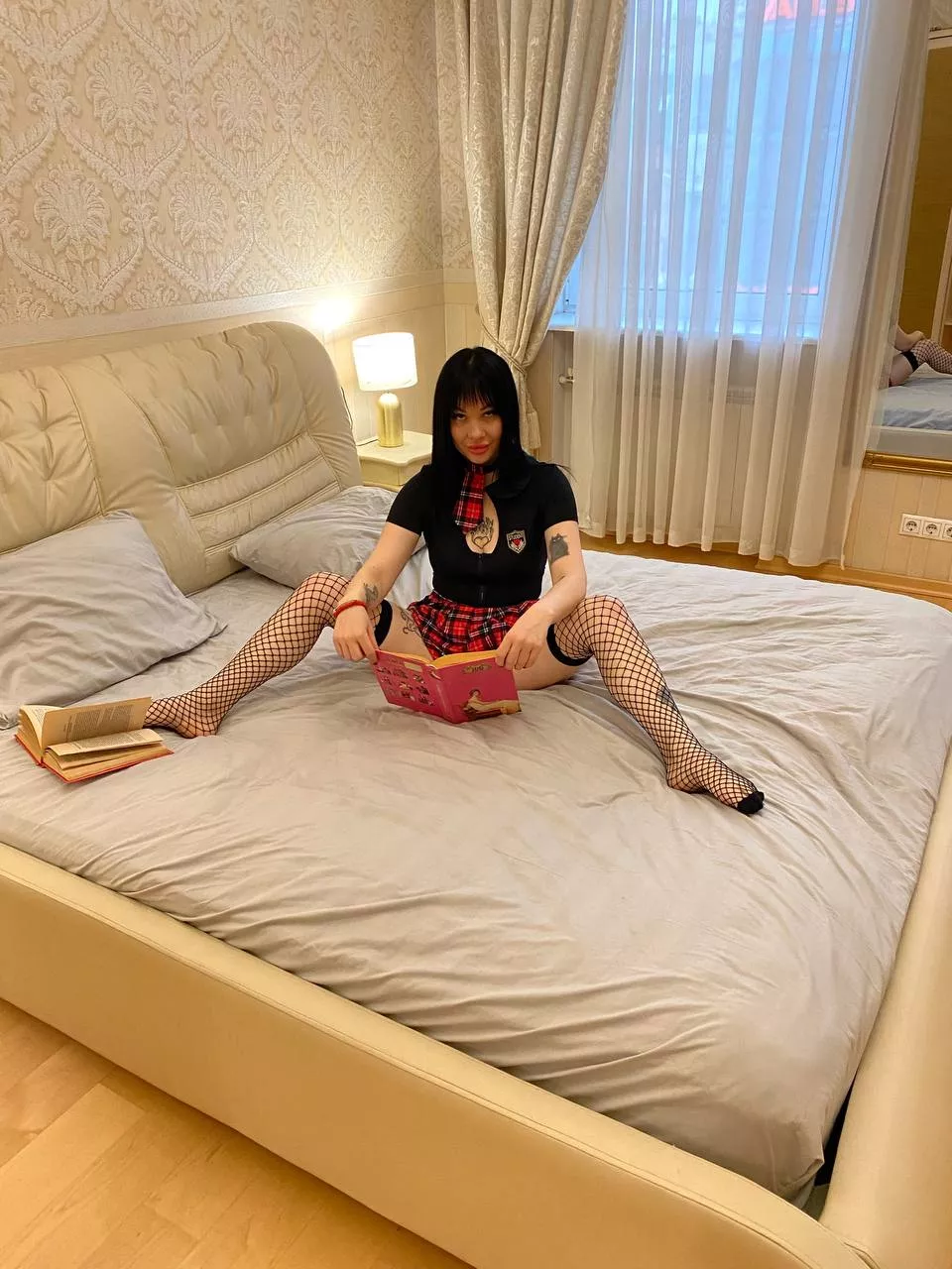 I'm hiding something interesting for you behind the book