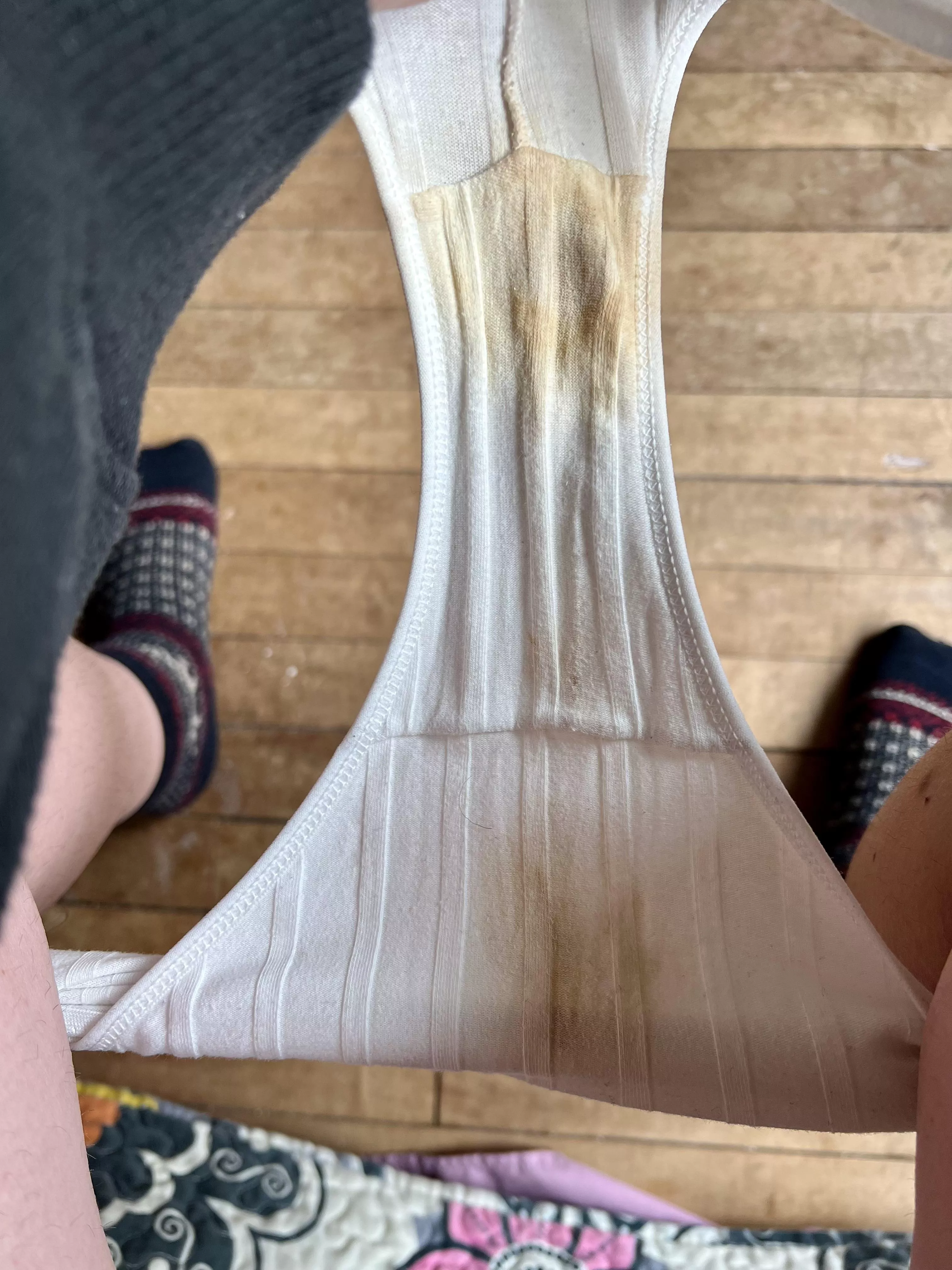 My stains on white cotton 🥵