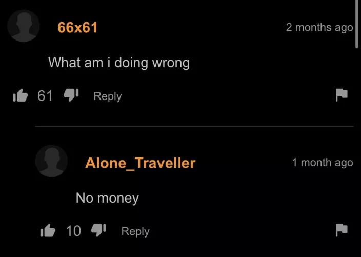 no money