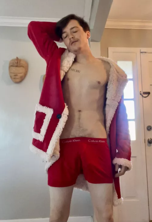 Red Calvin’s to match the jacket