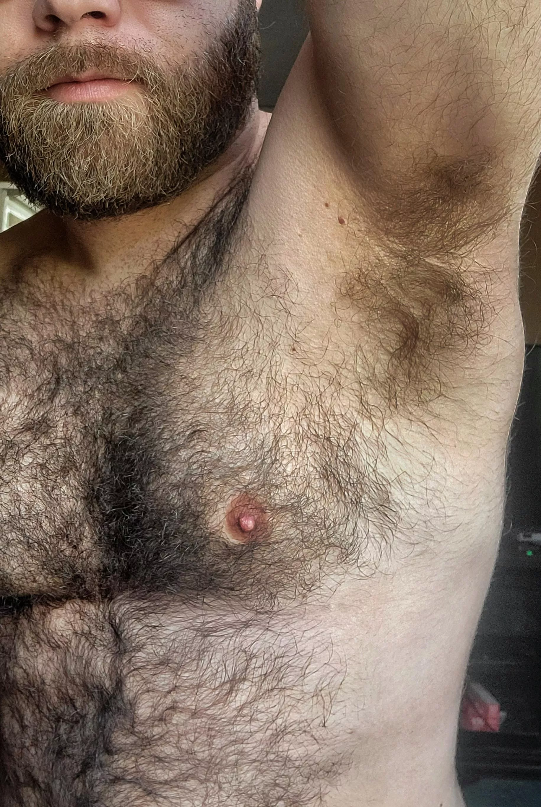 Rub my chest while you suck on my nips