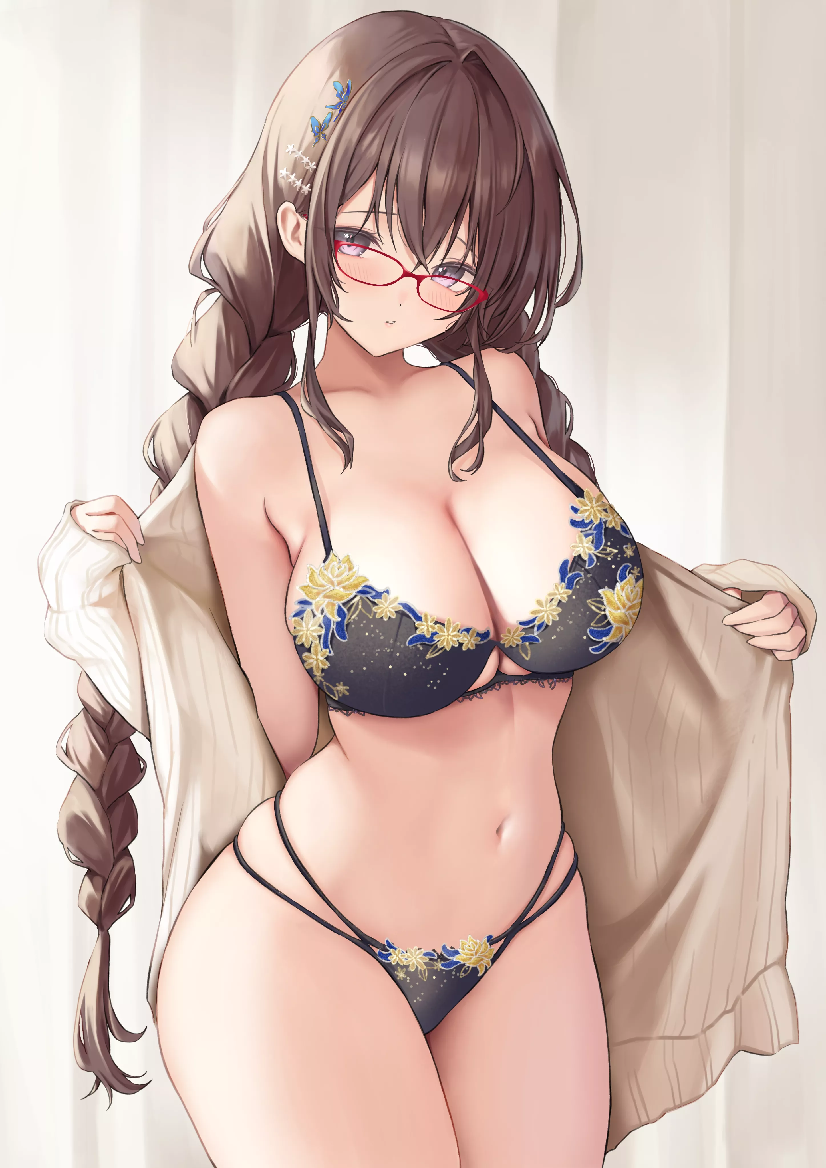 Showing off her lingerie [Original]