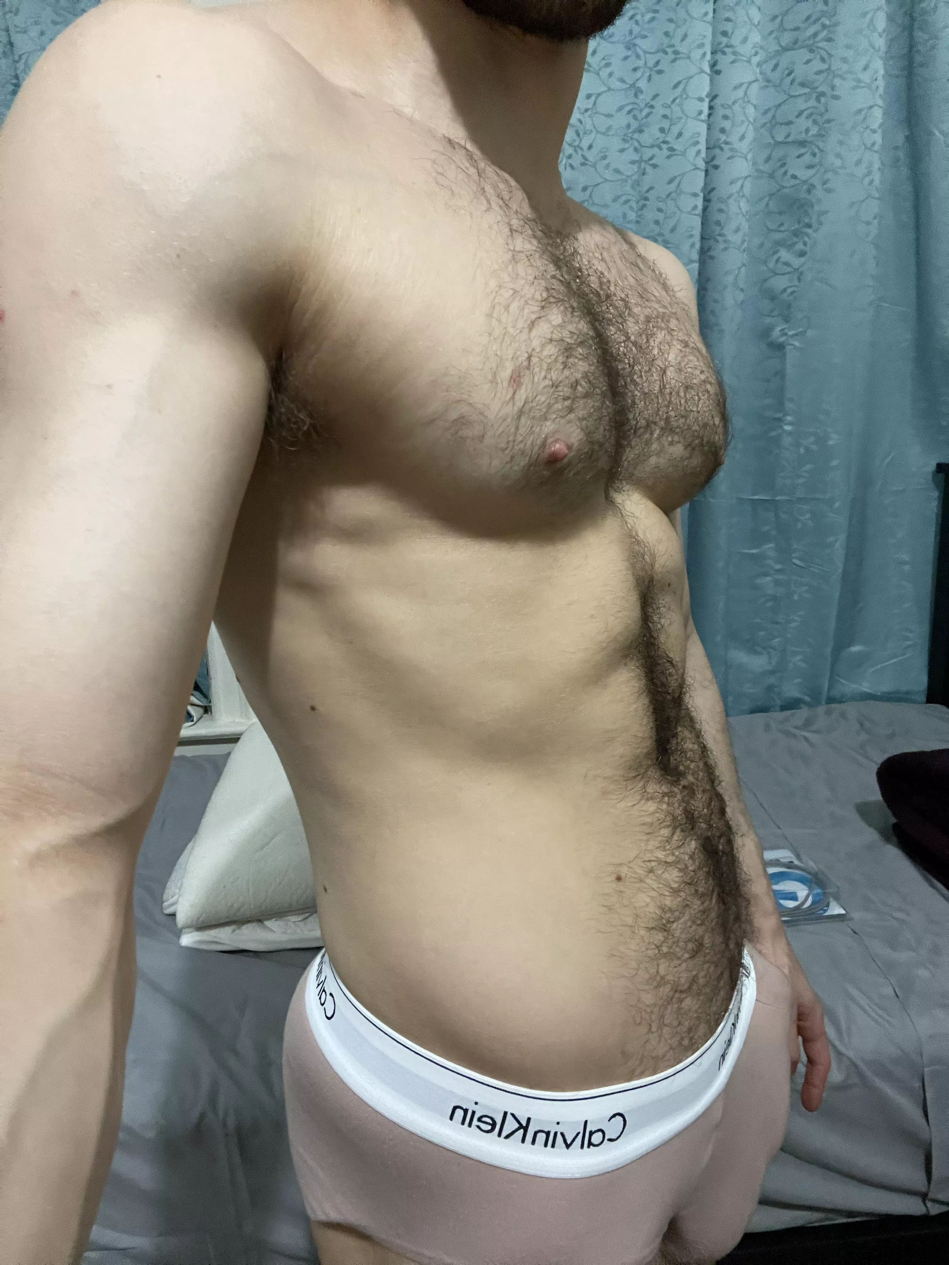 Tickle my chest after the gym? 😝