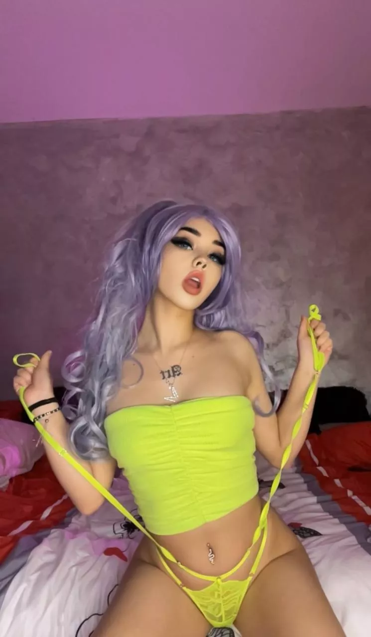 Who wants a purple haired hoe in their bed