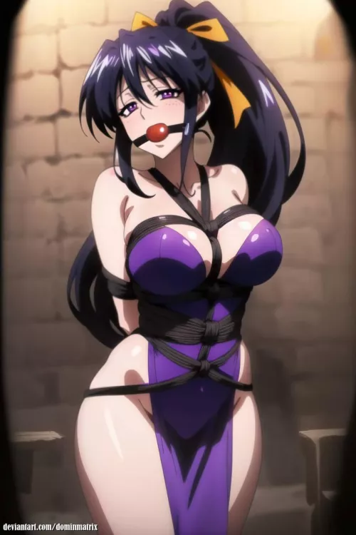 Akeno Bound and Gagged