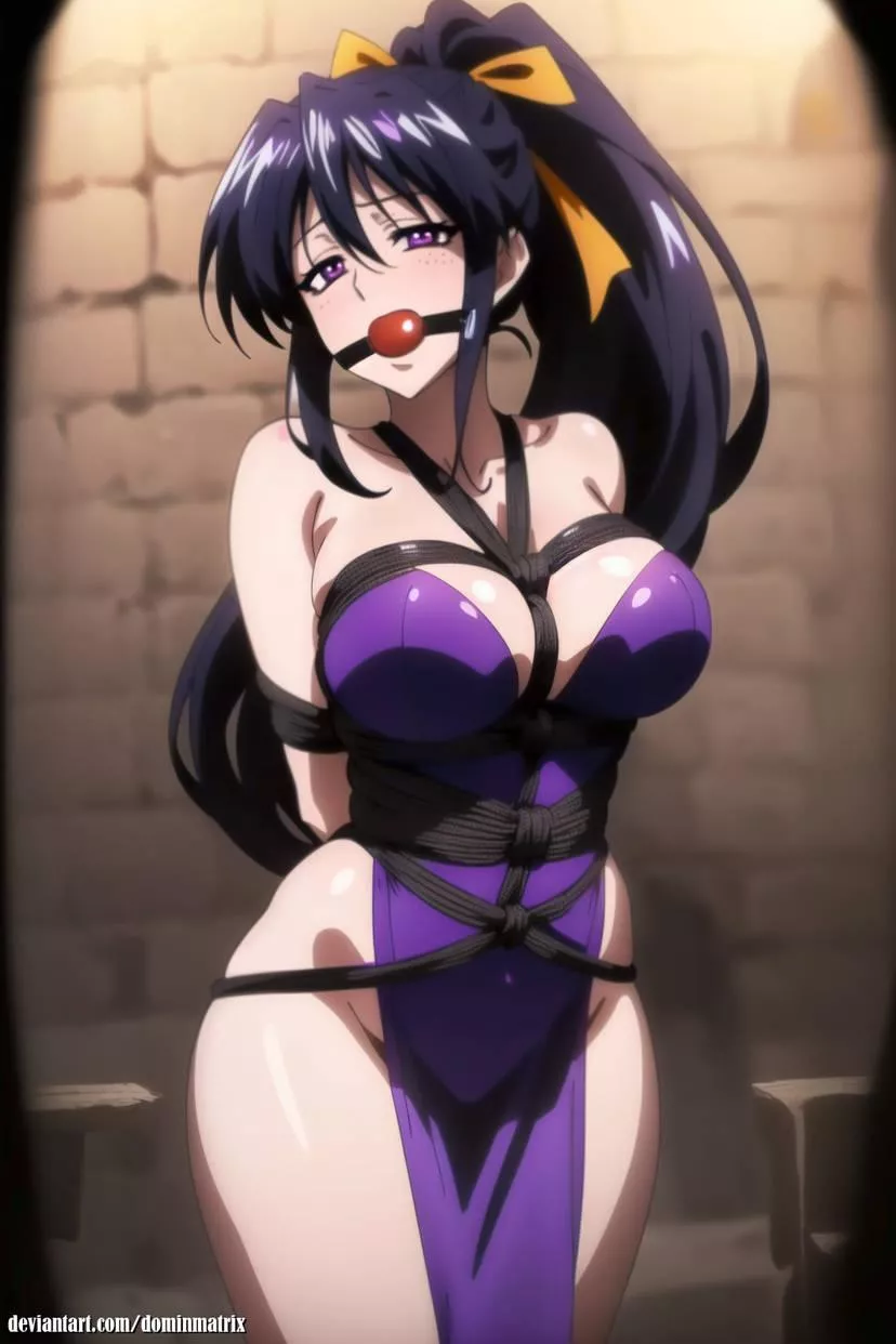 Akeno Bound and Gagged