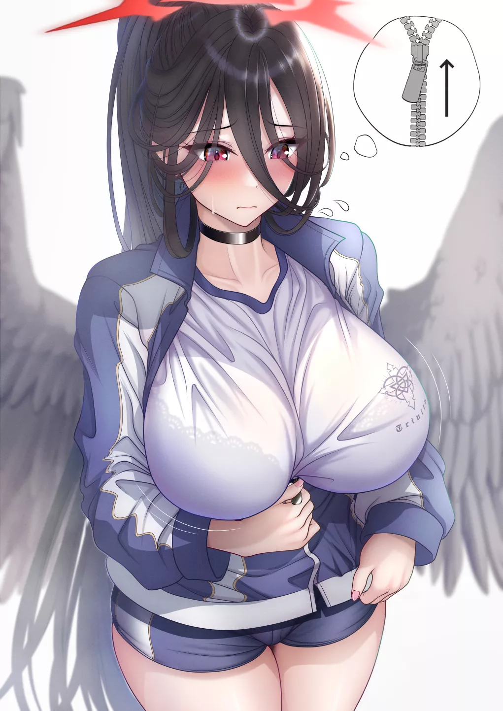 Hasumi's zipper problems [Blue Archive]