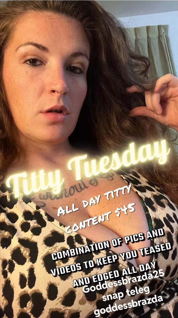 It’s titty Tuesday beta bois