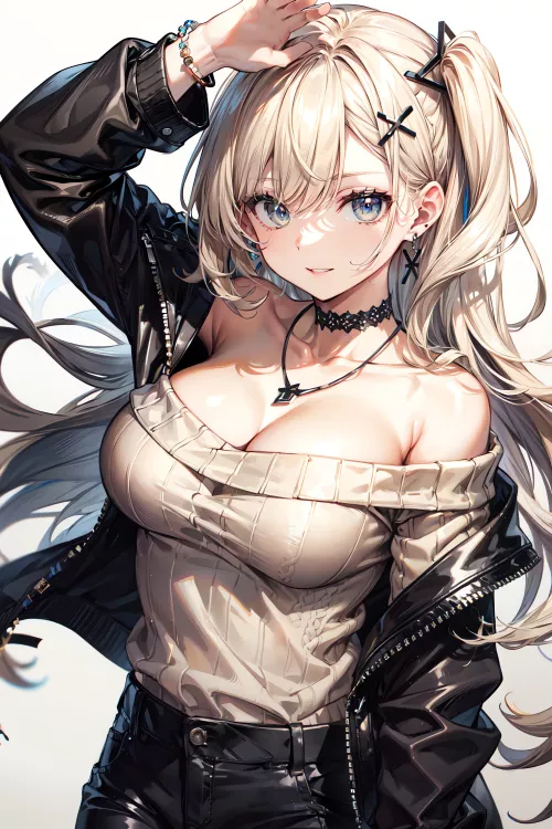 Leather Outfit + Ribbed Sweater