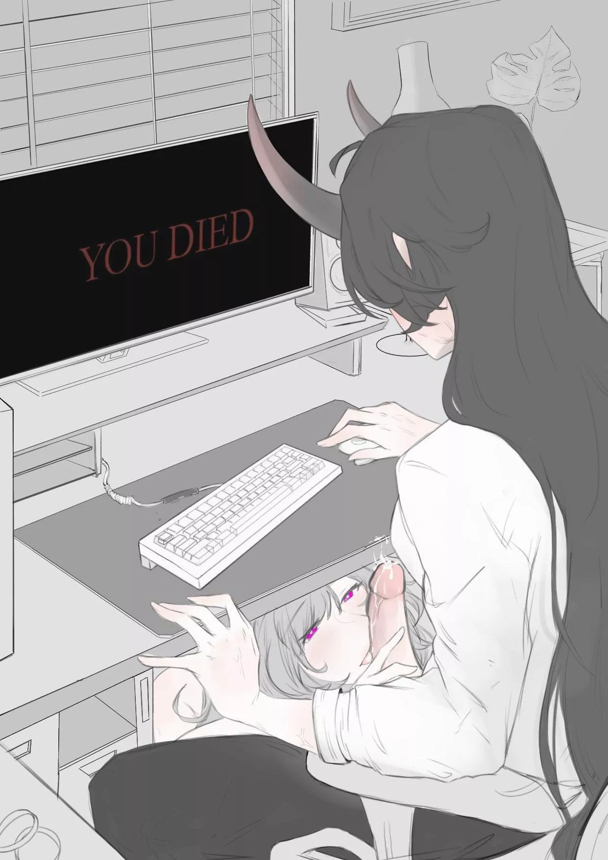 Let me be your under desk support <3