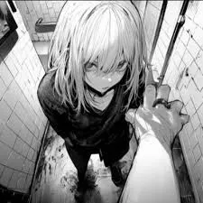 LF Mono Source: 1girl, from above, pov, pov hands, ring, standing, tiles, tile wall, bangs, hair between eyes