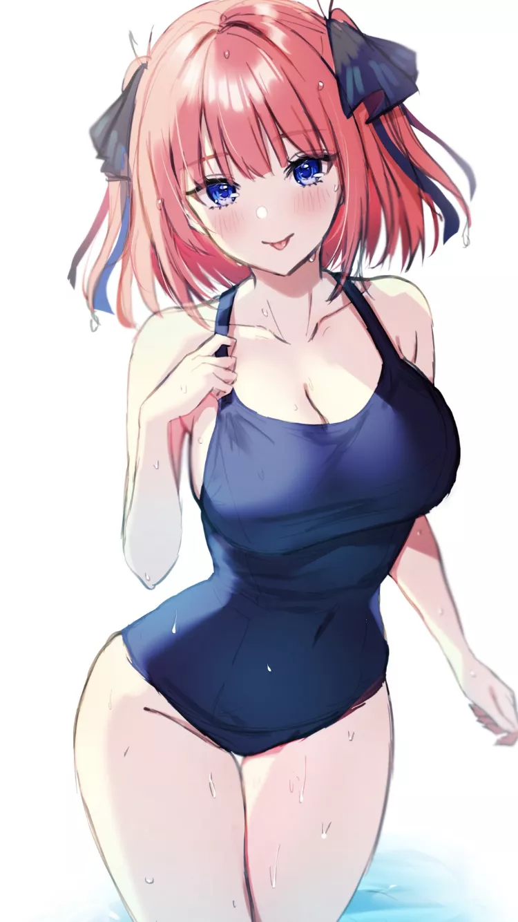 Nino In Her Tight One-Piece Swimsuit (Quintessential Quintuplets)