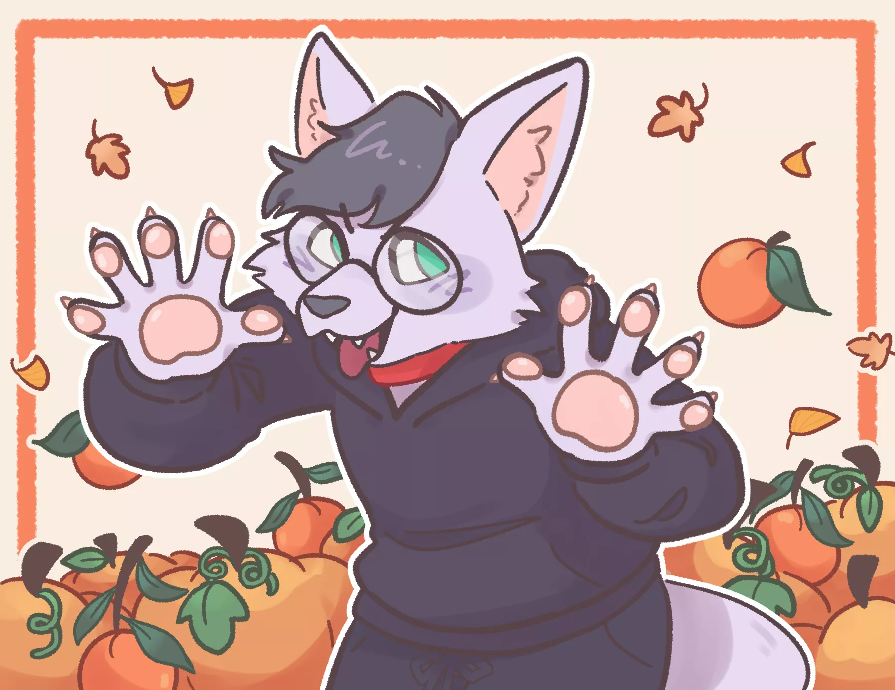 Rahhh! Did I scare you~? (Credit: kaeruafrogg on Twitter! (X))