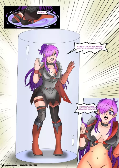 [statue TF] female Shez turned into bronze statue