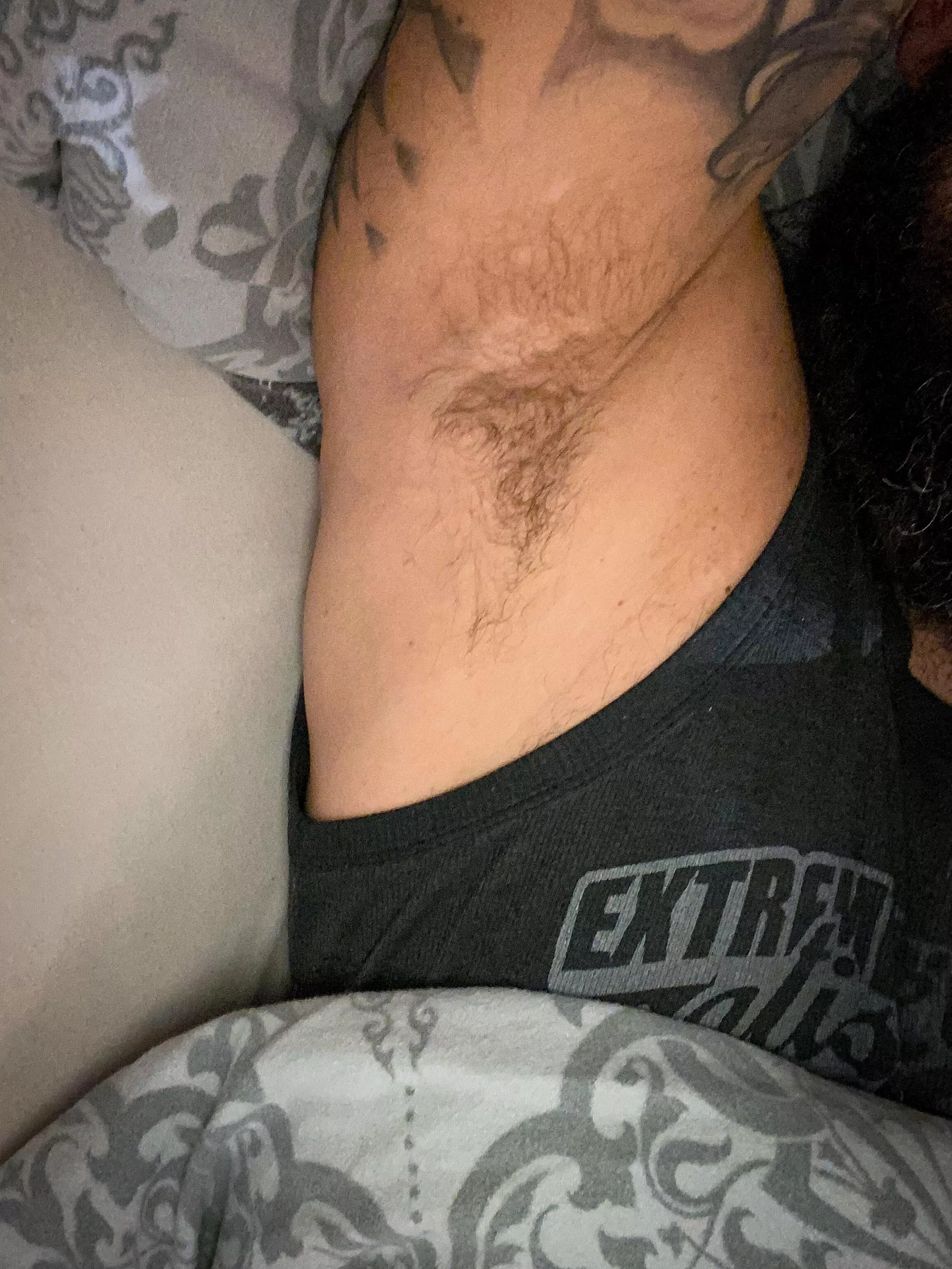 Was way to tired to shower after my workout. You can sniff on my pits while I sleep.