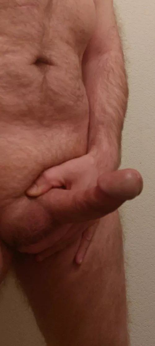 What do you want your hands on more, the hairy body or the throbbing cock?