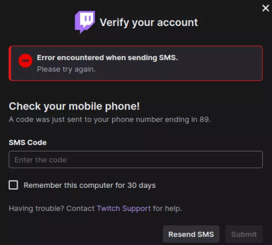 Anyone couldn't receive the SMS verification code recently?