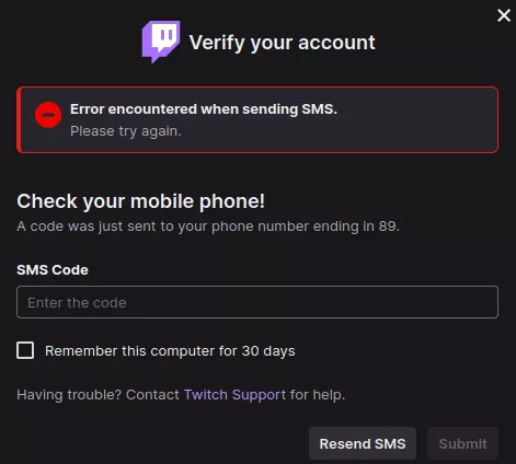 Anyone couldn't receive the SMS verification code recently?