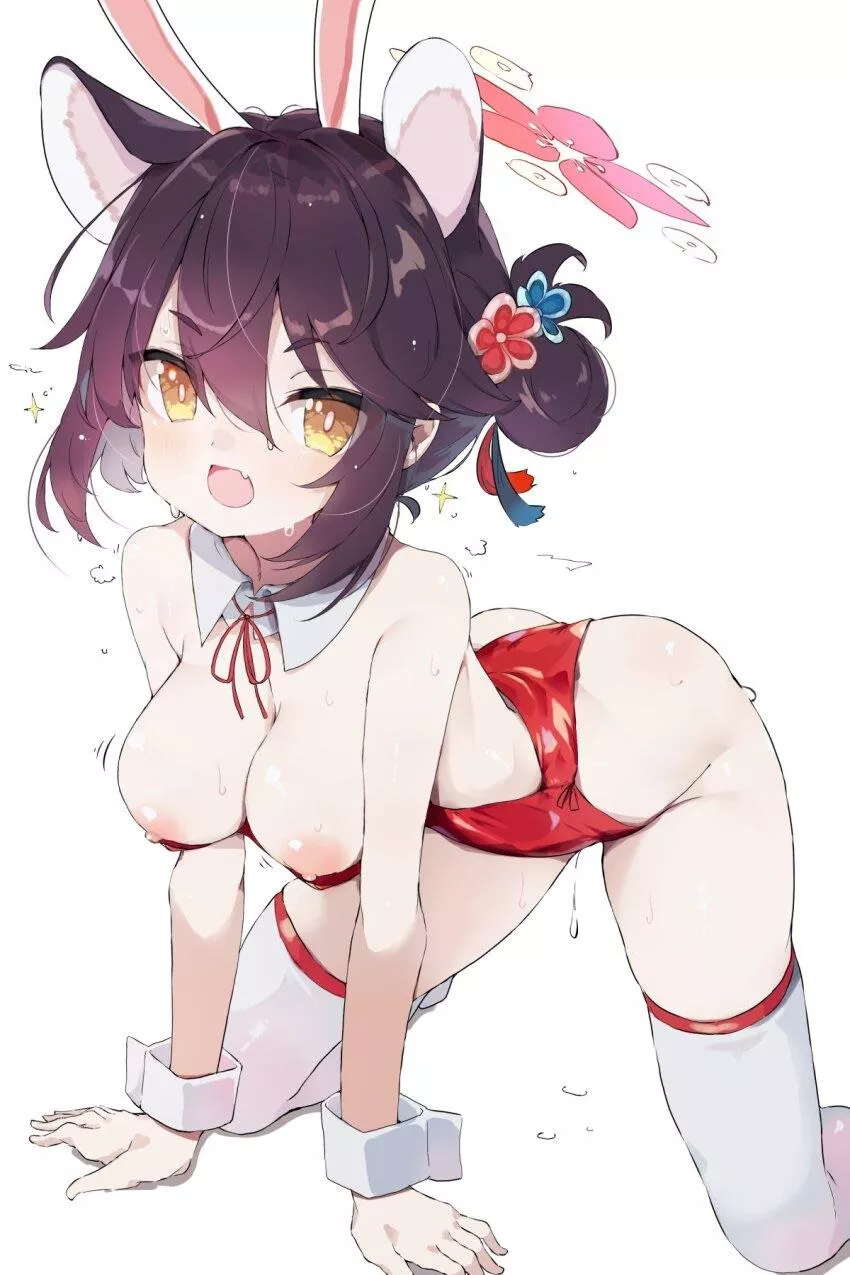 Bunny waifu in position