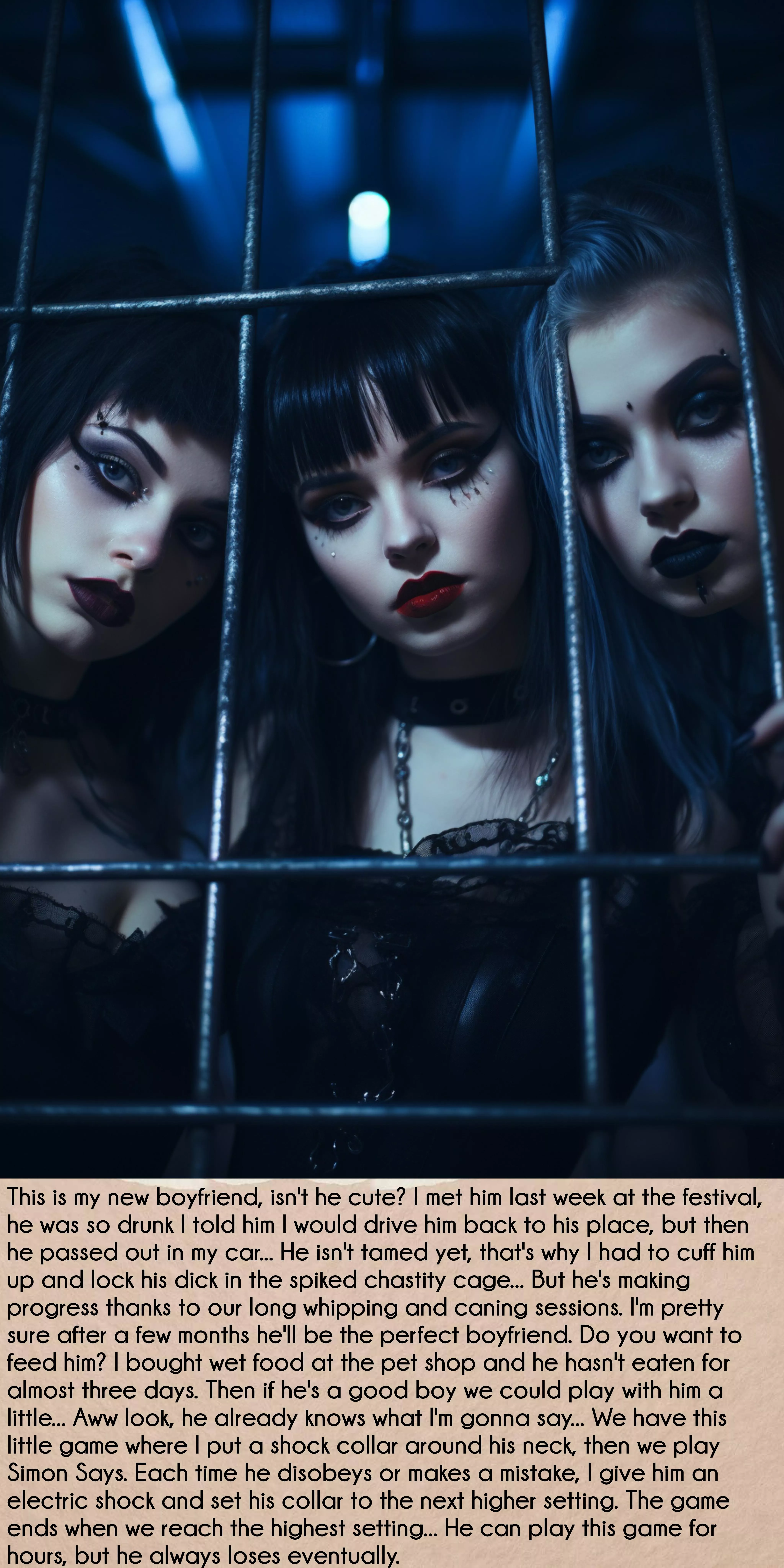 Did you say you liked goth girls? How about being caged by one?