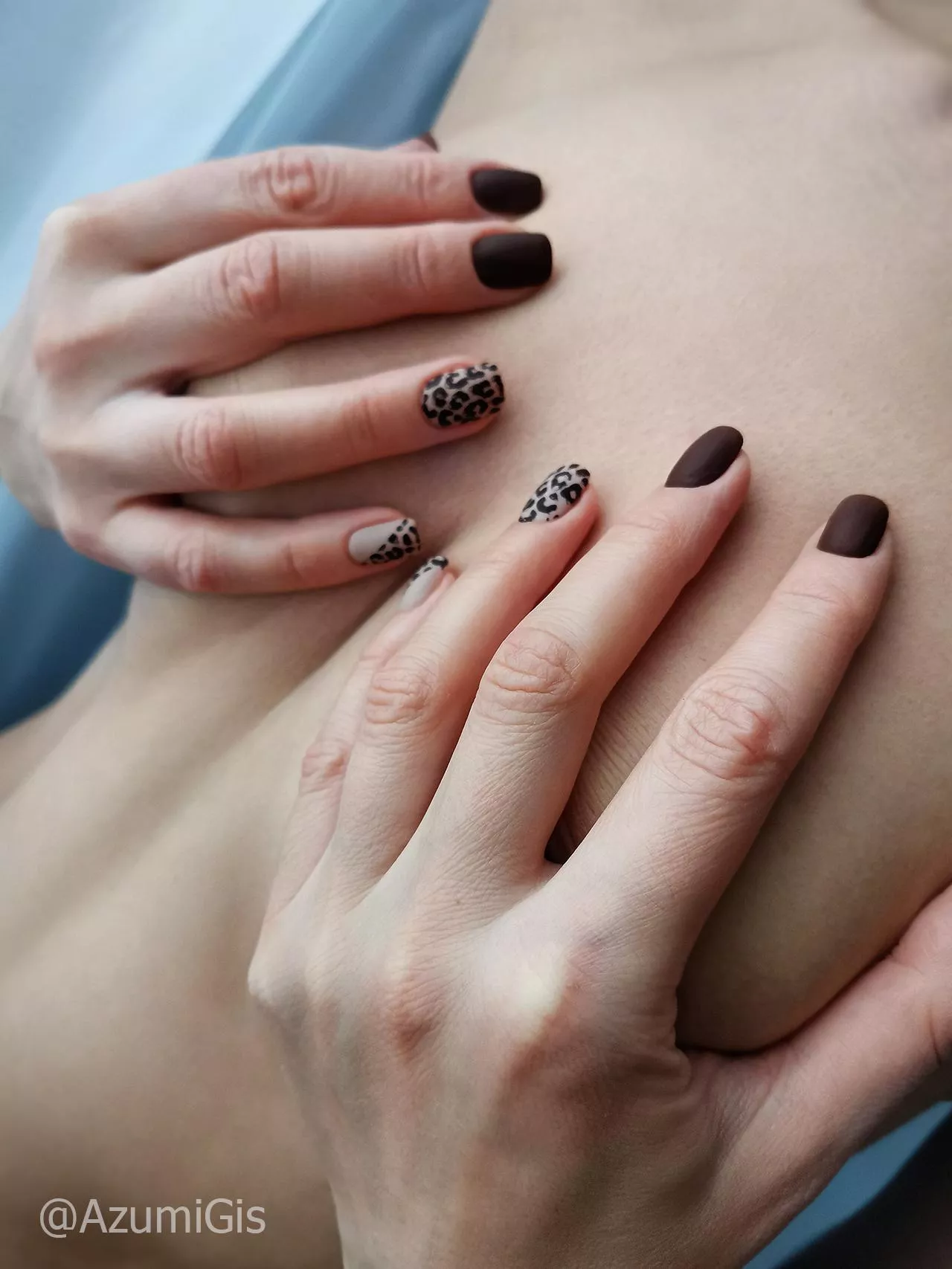 Do you like the way my new nails look on my boobs? Or should I put my hands up? 😈