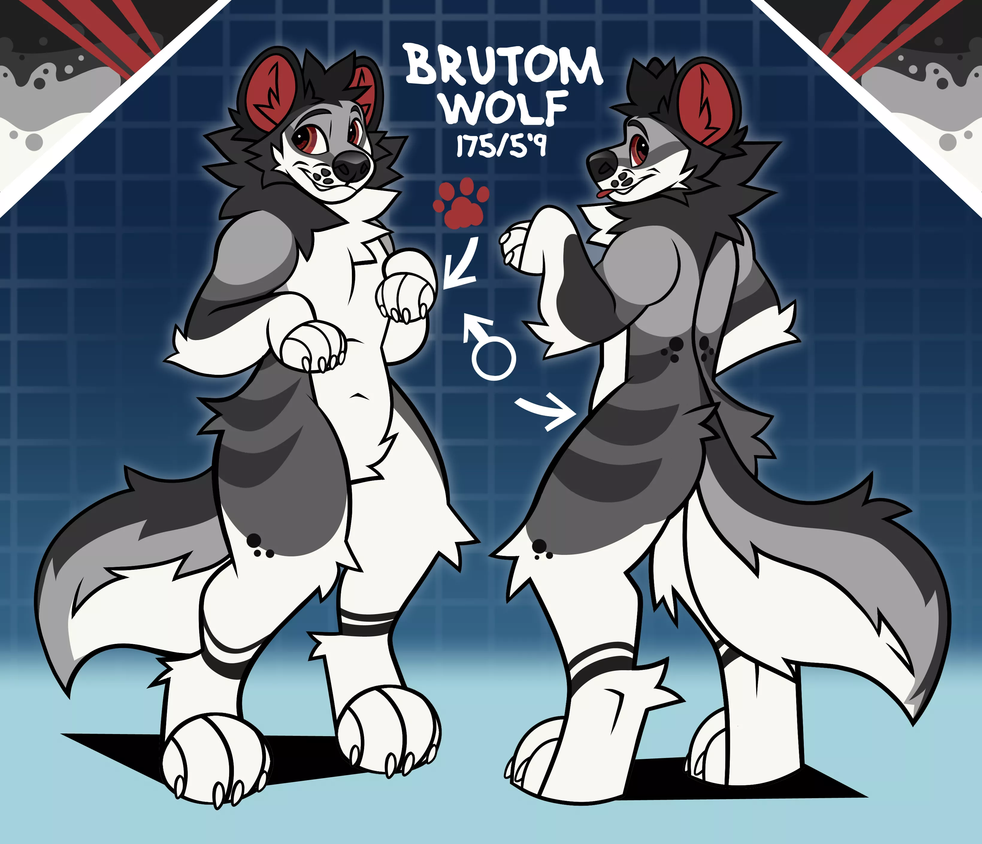 Finished ref for customer (Art by me/@LakkiTheFox)
