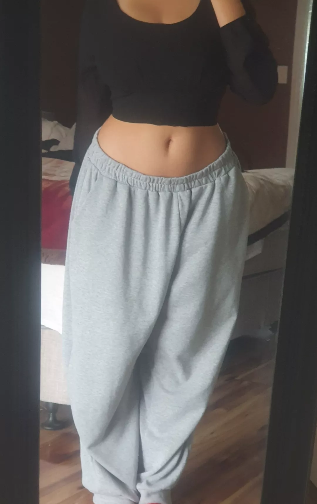 grey sweats on guys are always a hit but what about on girls ??
