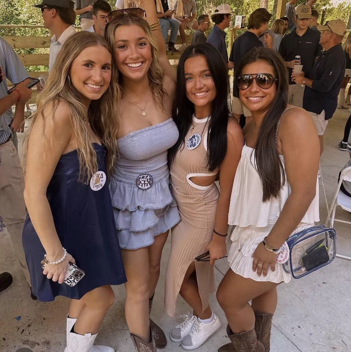 Is she purposely sticking them out?