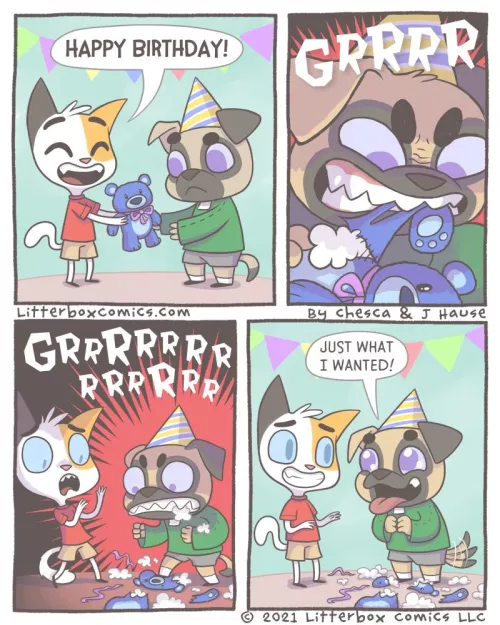Just a reminder that tomorrow isn't just Thanksgiving, it's also Wolfenoot, a day to celebrate the wolves and dogs in your life! (comic by u/LitterboxComics)