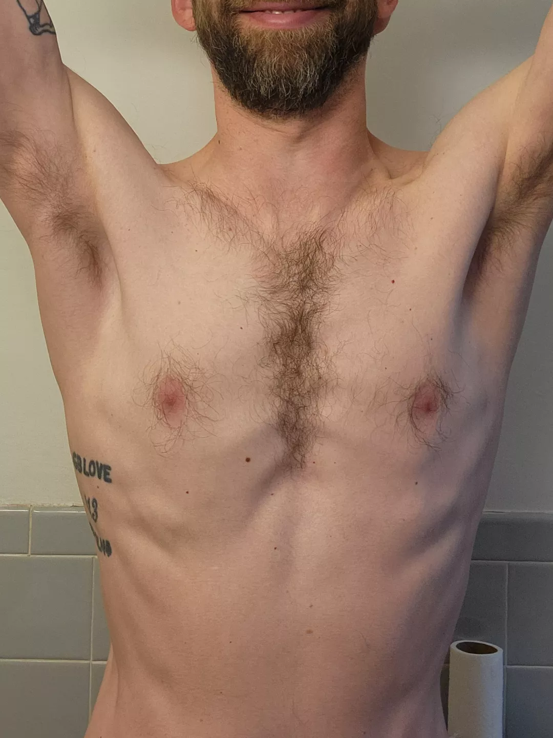 Just before showering