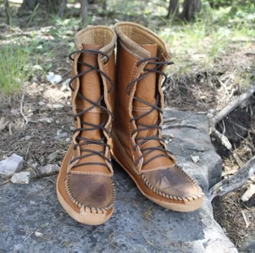 Looking for hand made lace-up moccasin boots.