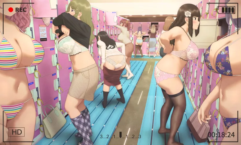 MILFs in a Pool Changing Room (ryokuchamichi)