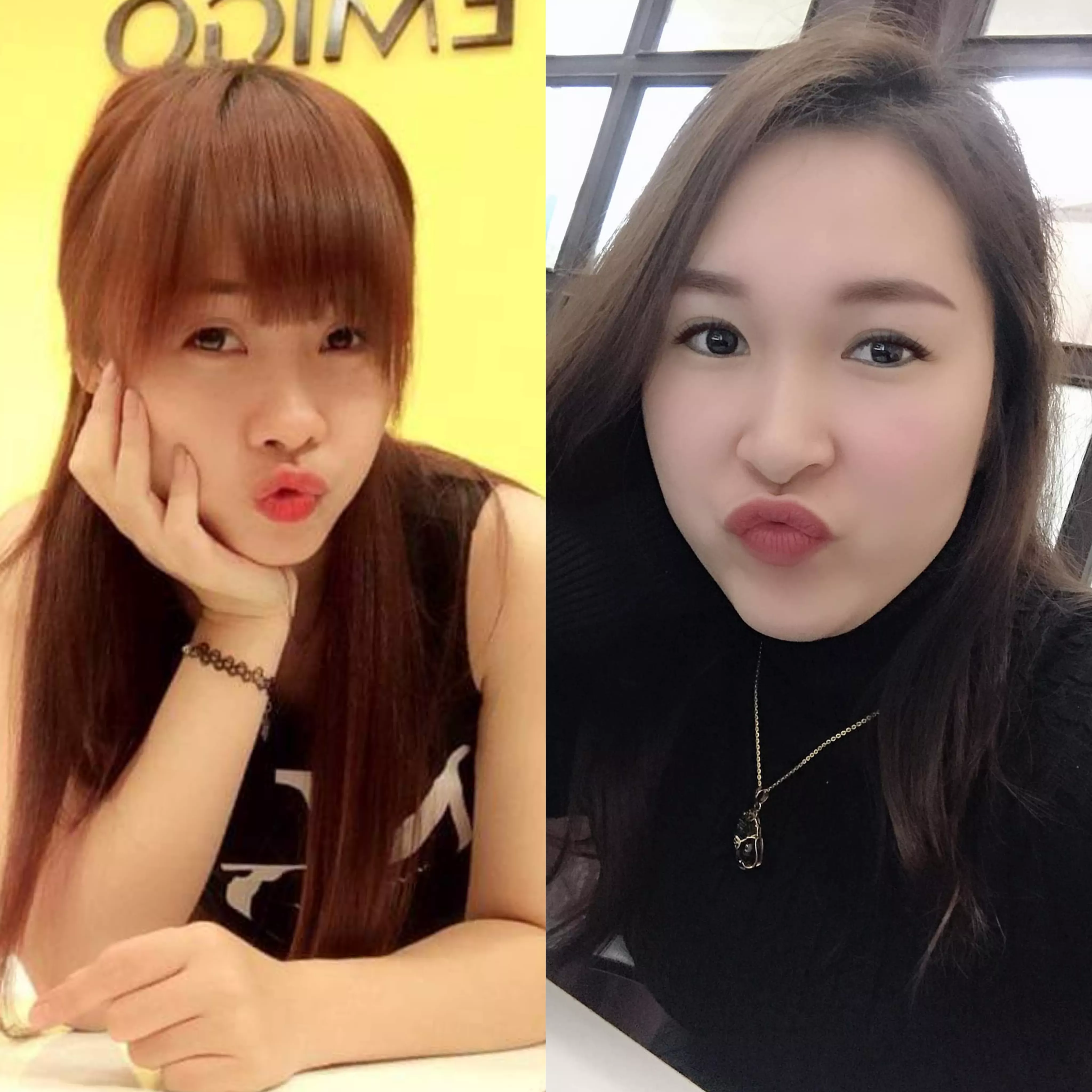 my classmate . You choose to kiss the girl on the left or right