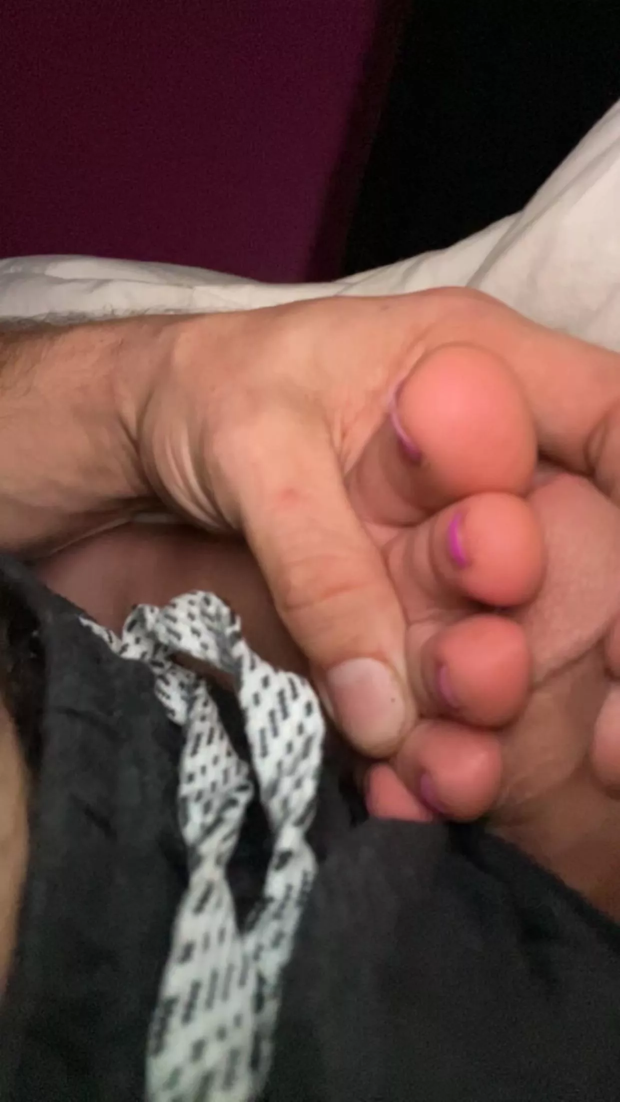 My husband wants to know if anyone else would do this to my sleepy feet also?