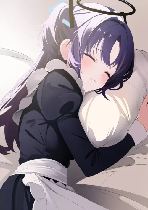 Pillow hugged by an angel