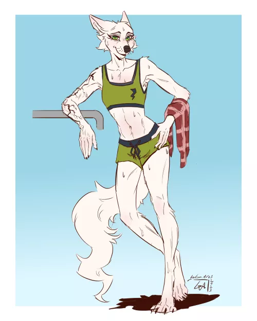 She be gyming :) - Art by me 🍪