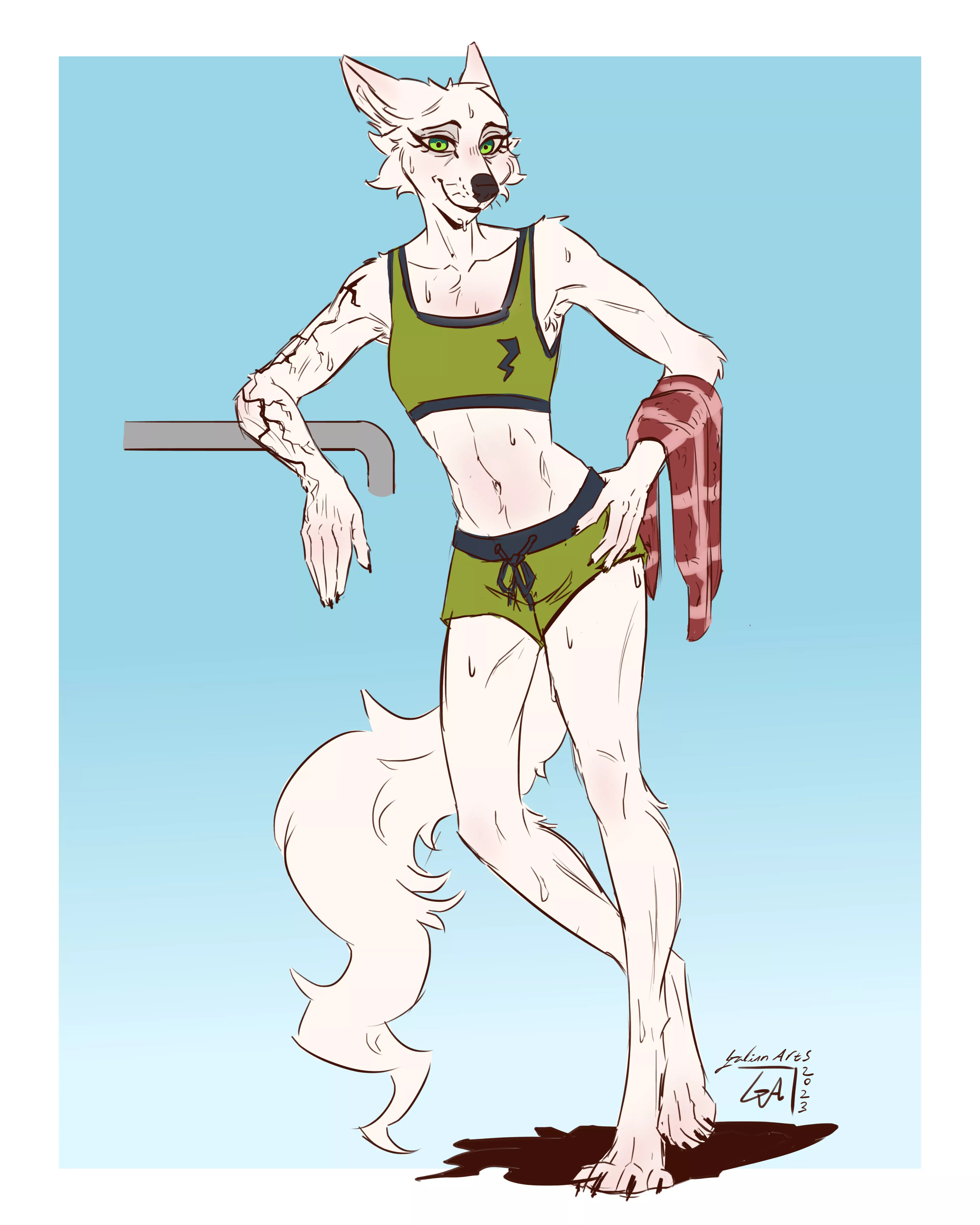 She be gyming :) - Art by me 🍪