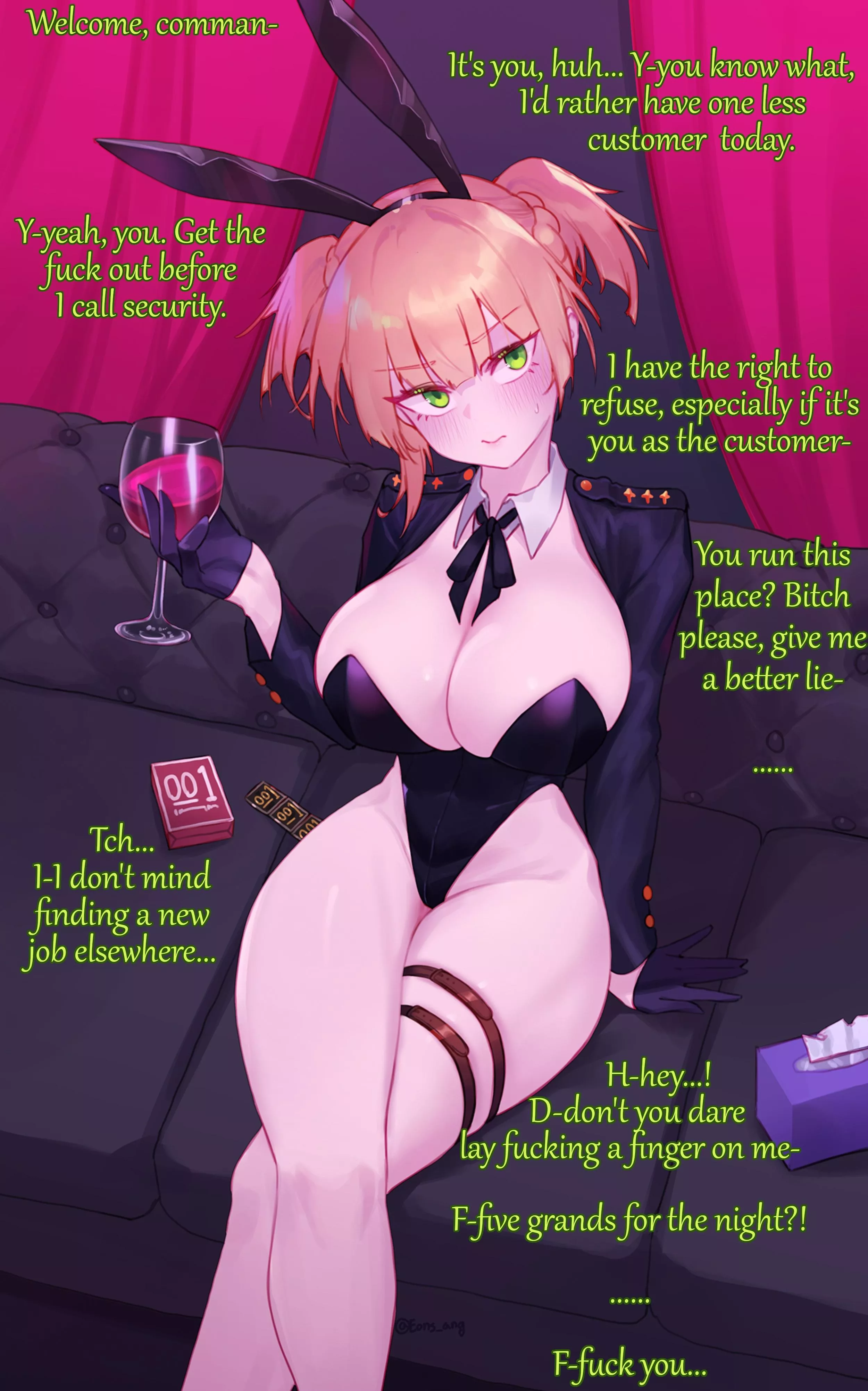 Showing yourself to your bully a while after she unknowingly became your employee [Revenge] [Gender-neutral POV] [Prostitution]