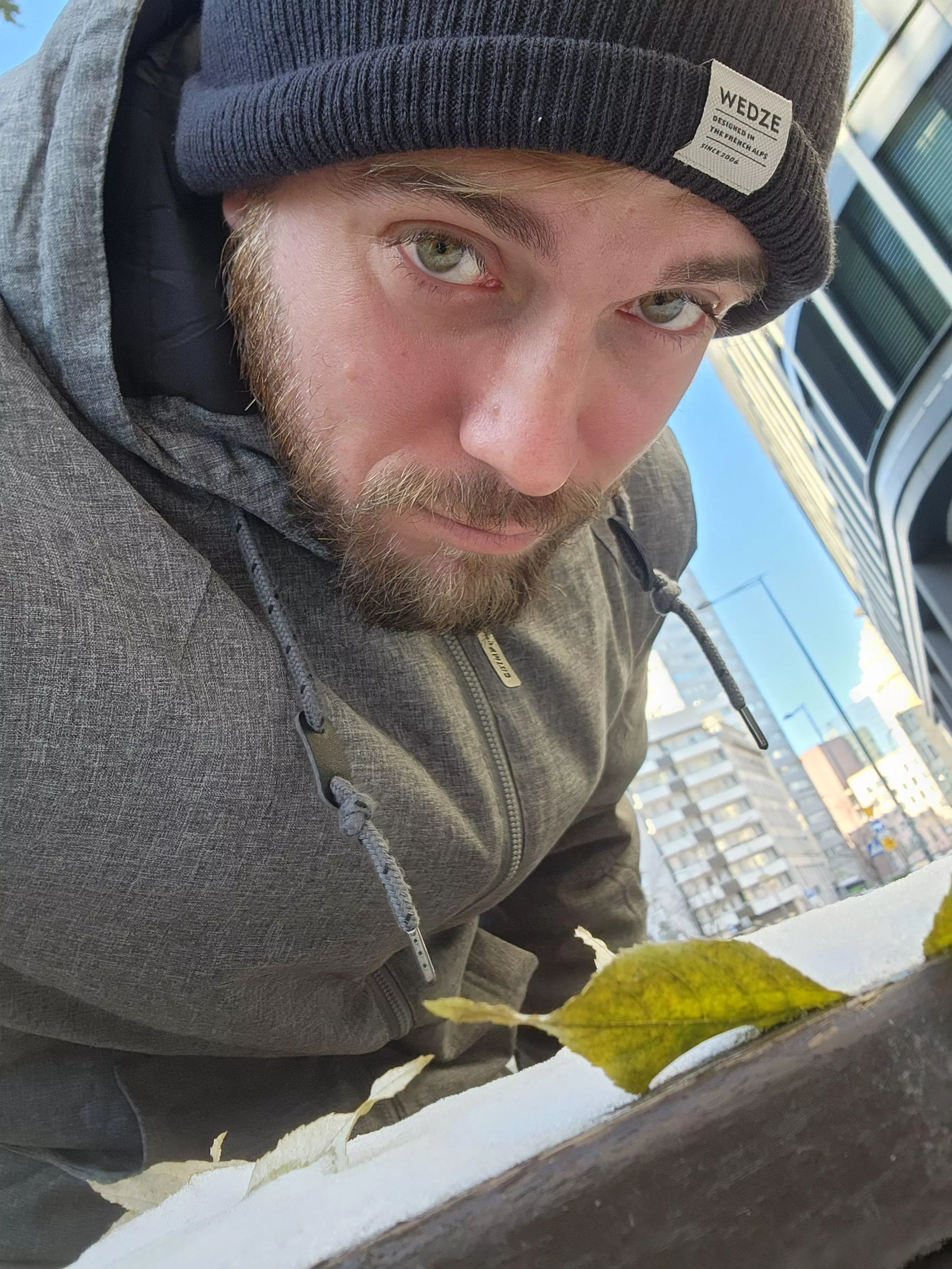 Snow ❄️ selfie from a guy feeling cold