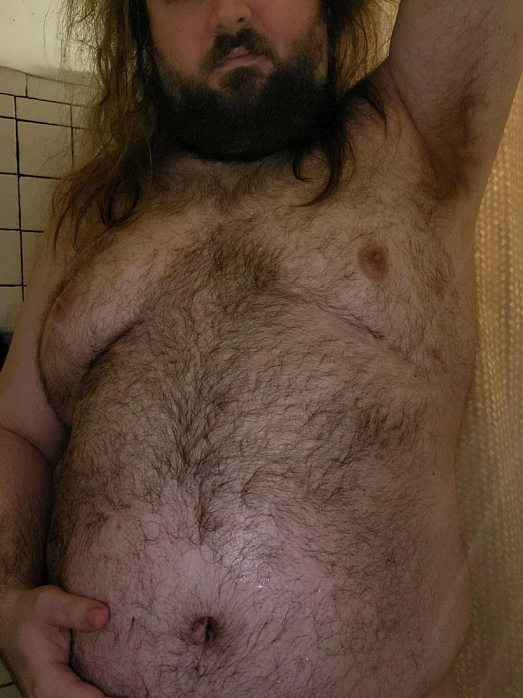 There's always room for two in this shower.