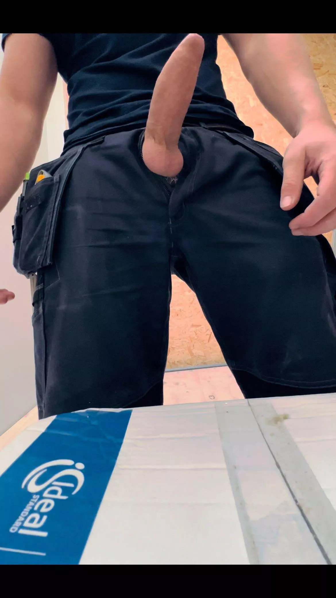 This Dutch electrician is Horny at work! Got any ideas to help me out?