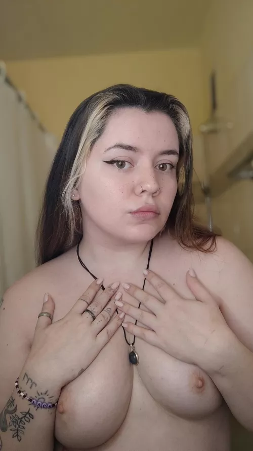 All you need is a pair of my tits to suck on