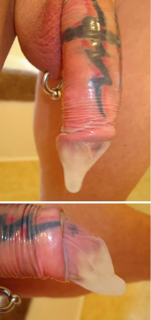Cum in Condom
