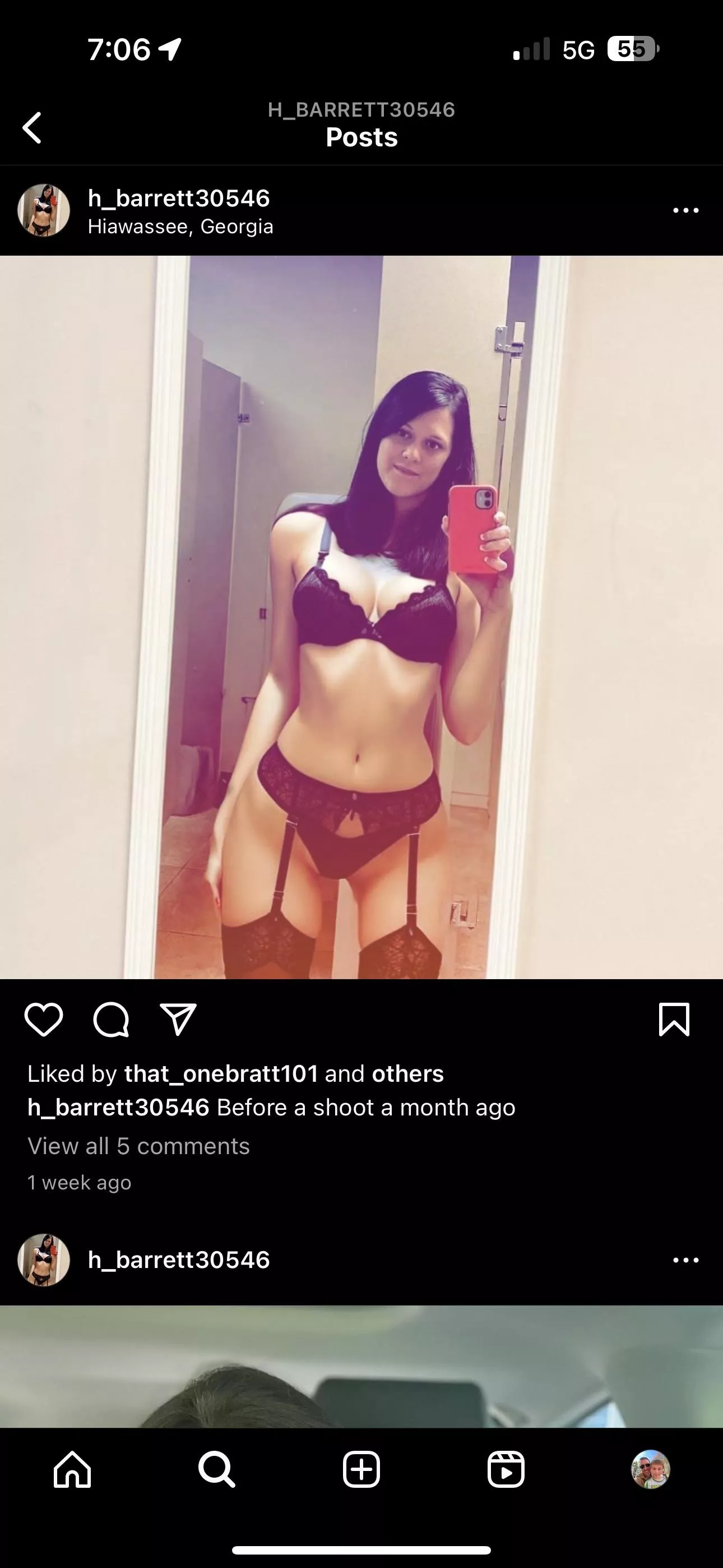 Haley @h_barrett30546 overexposes herself