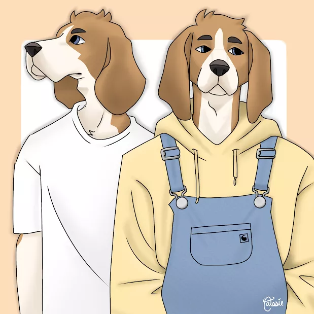 I'm currently workshopping myself a fursona - it's not a particularly *unique* design but I like it :) (Art by me)