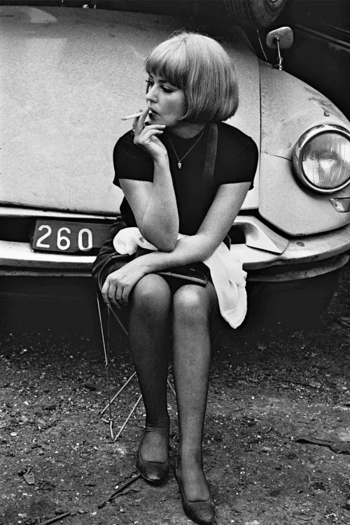 Jeanne Moreau - behind the scenes of The Bride Wore Black (1968)