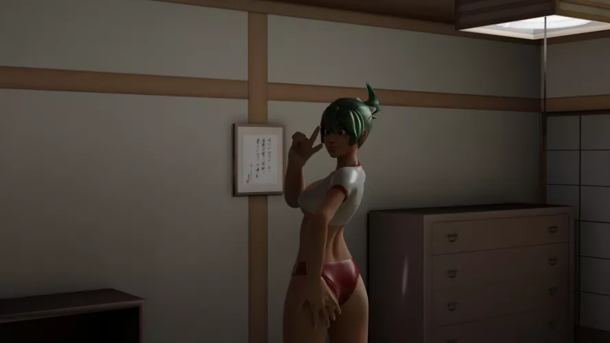 Kiriko in a swimsuit (rendered by m, please give some feedback)