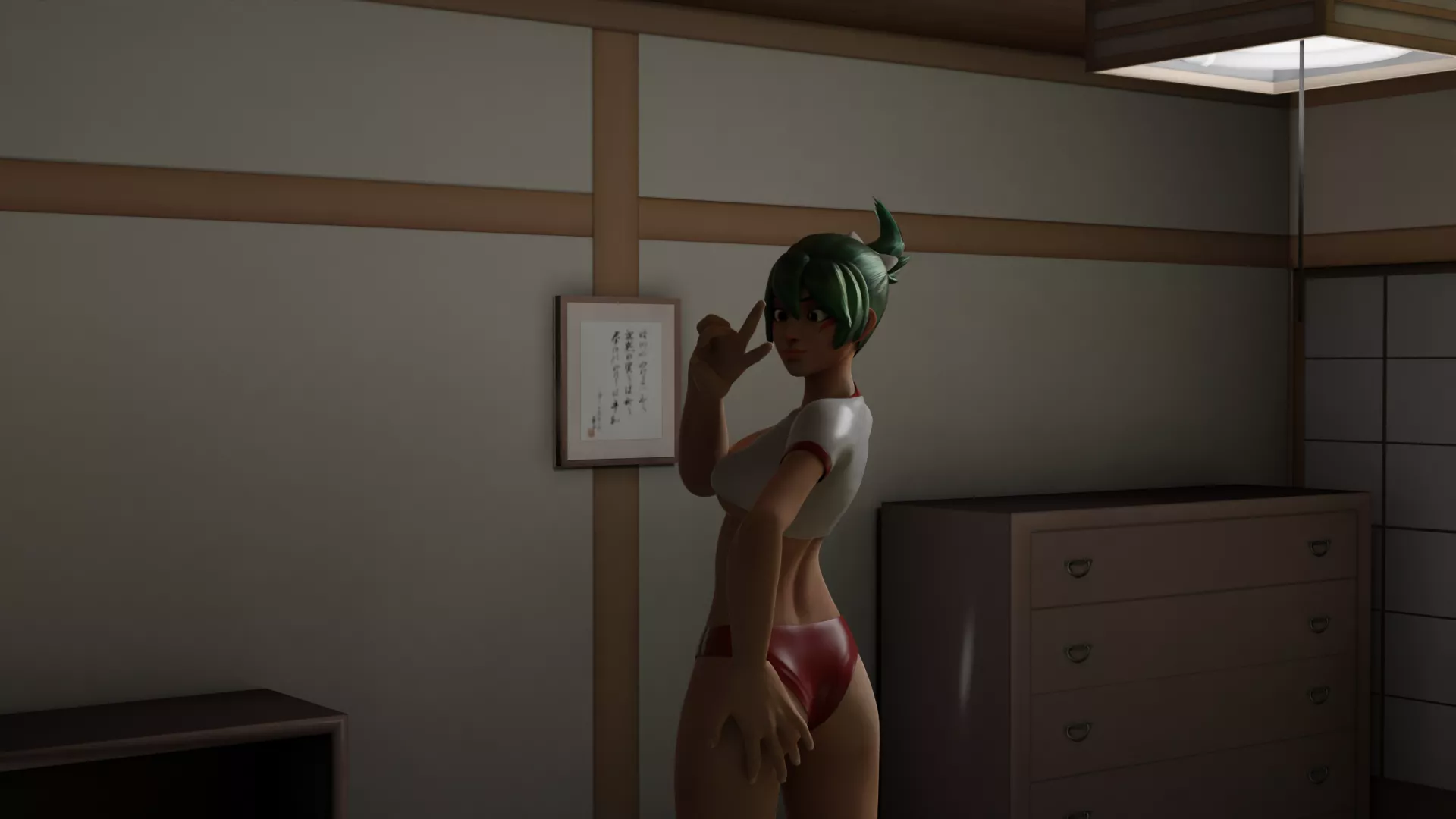 Kiriko in a swimsuit (rendered by m, please give some feedback)